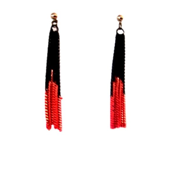 Retro Punk Vibe Chain Fringe Earrings - Picture 2 of 5